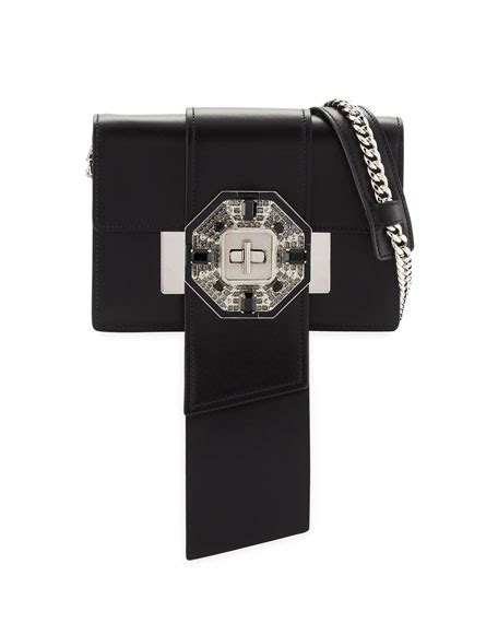 Prada Jewels Ribbon Flap Shoulder Bag, Black (Nero) 